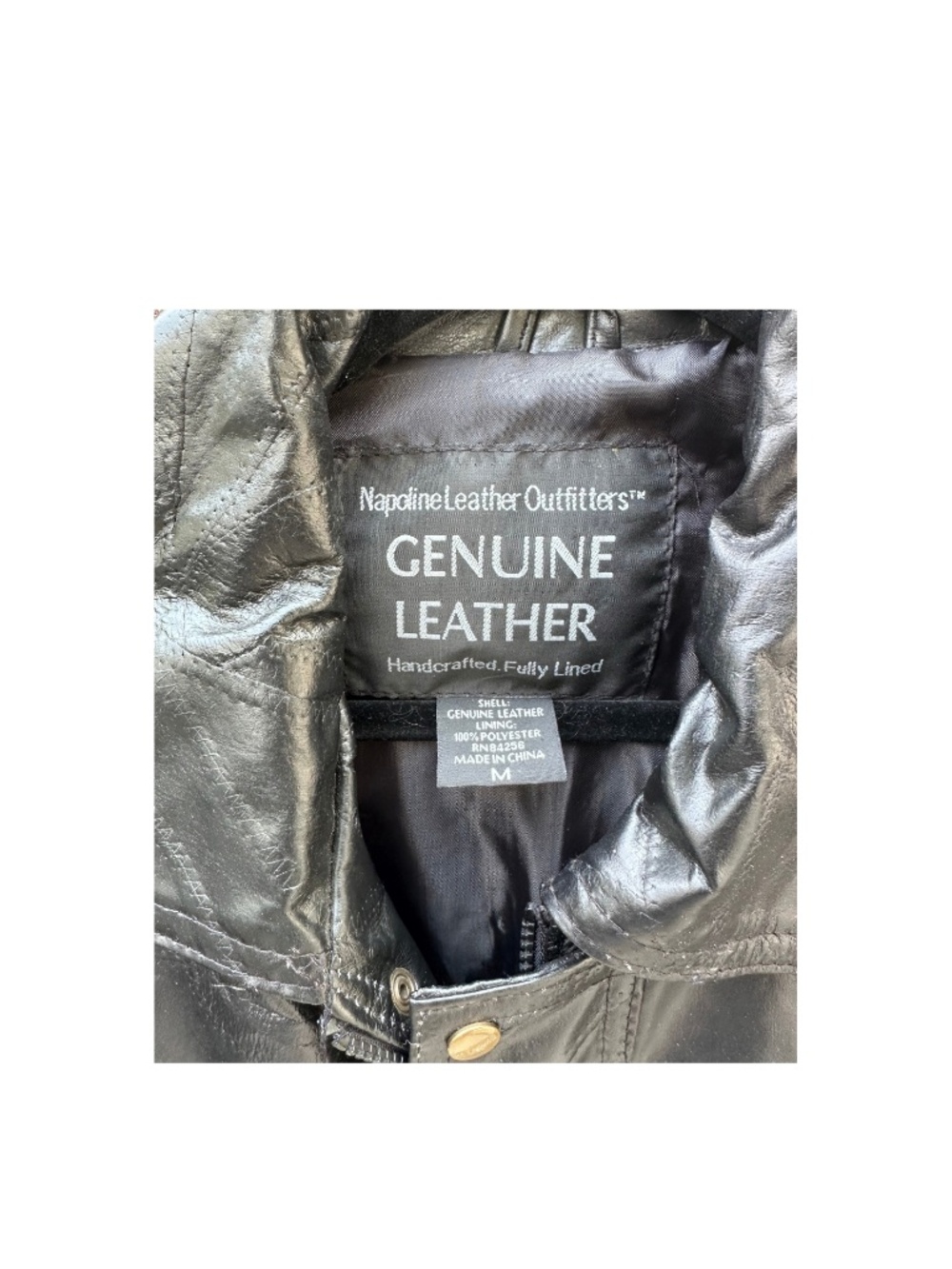Genuine leather jacket with patchwork designs - Picture 3 of 5